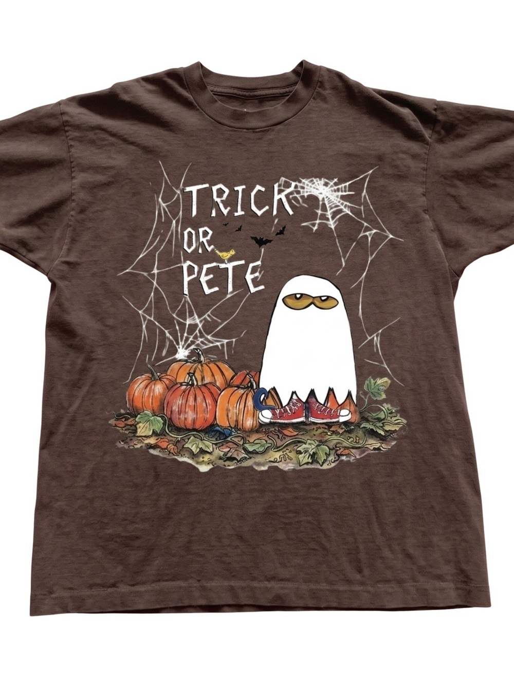Gildan Brown 'Trick or Pete' Halloween Ghost Tee